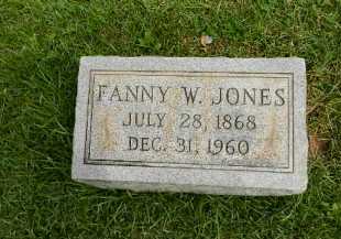 JONES, FANNY W - Baltimore County, Maryland | FANNY W JONES - Maryland Gravestone Photos