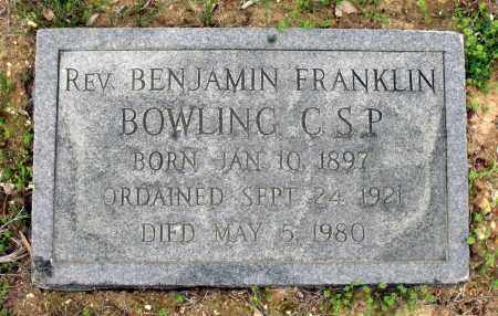 BOWLING, BENJAMIN FRANKLIN - Charles County, Maryland | BENJAMIN FRANKLIN BOWLING - Maryland Gravestone Photos