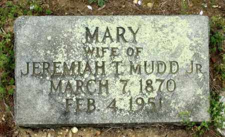 MUDD, MARY - Charles County, Maryland | MARY MUDD - Maryland Gravestone Photos